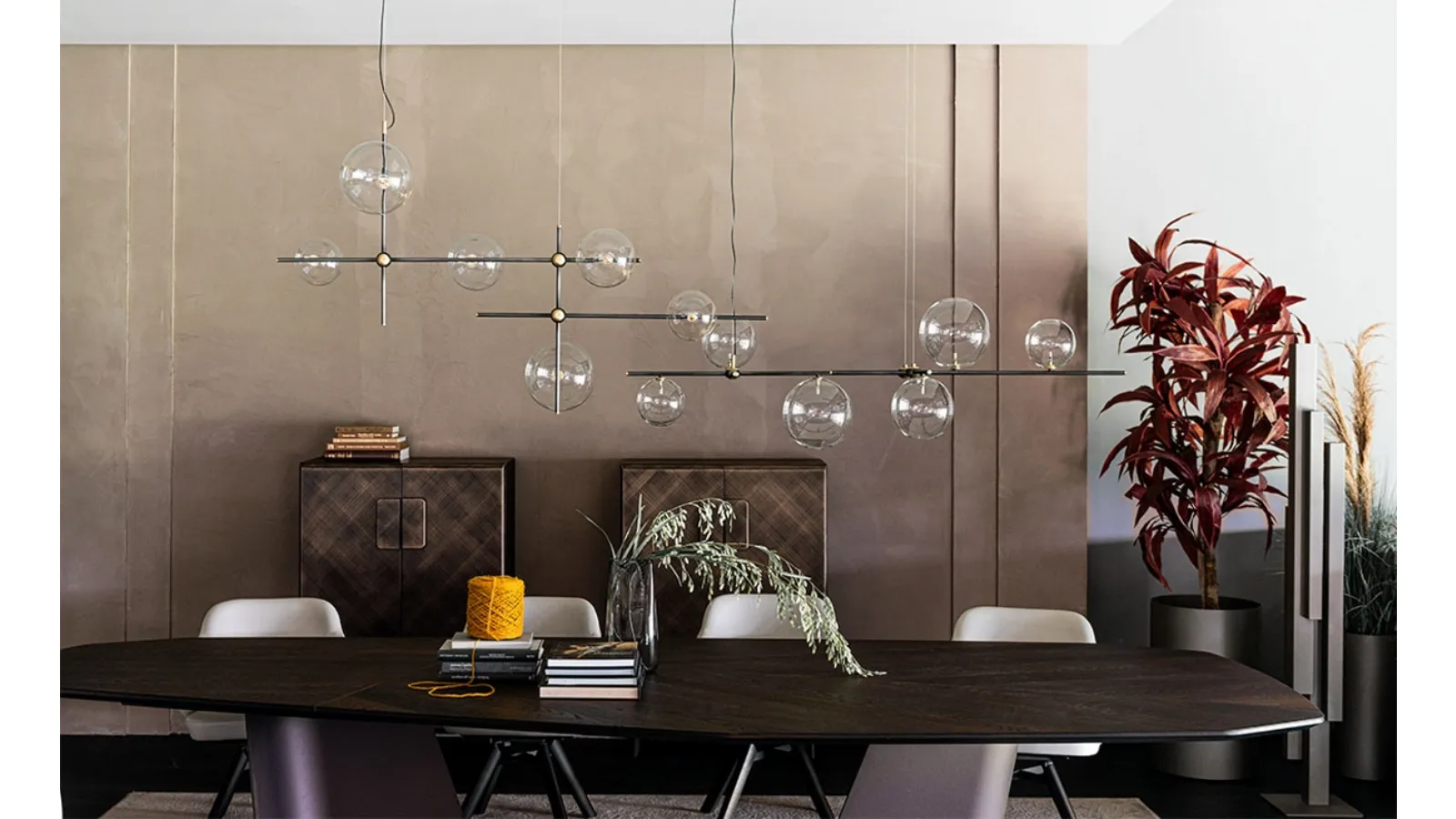 Bloom crystal and metal pendant lamp by Cattelan Italia