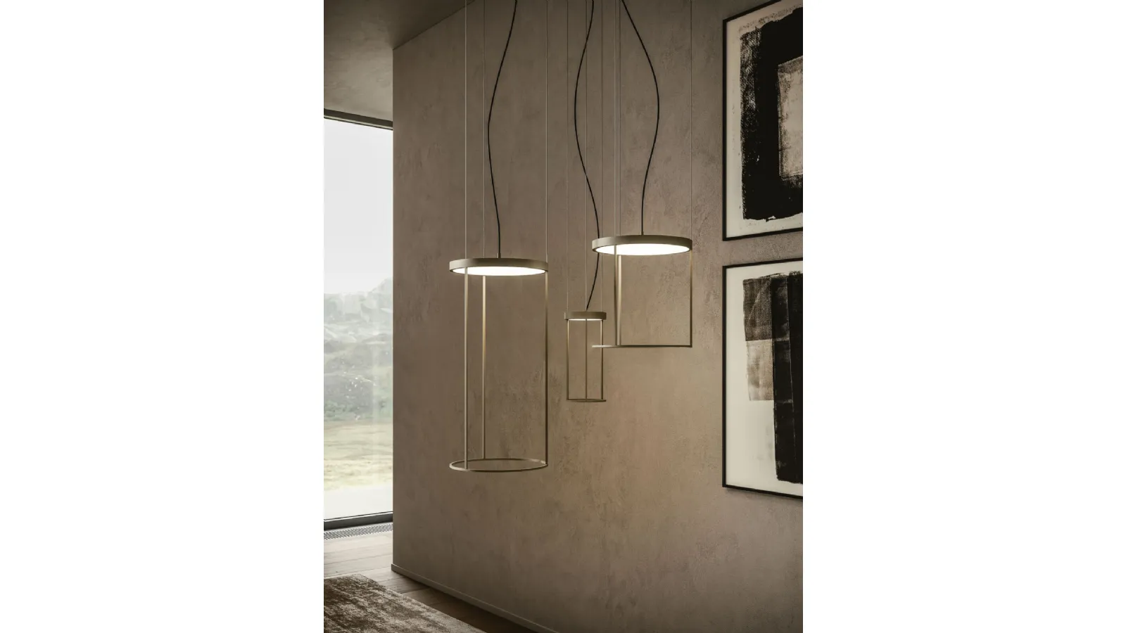 Brassie Round Pendant Lamp by Ronda Design