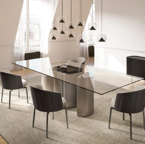 Cherry pendant lamp in metal and glass by Eforma