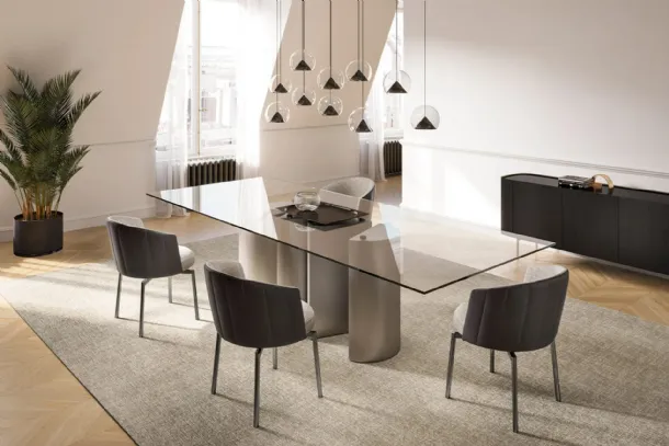 Cherry pendant lamp in metal and glass by Eforma