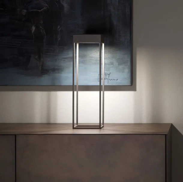 Rechargeable LED Table Lamp Chia in Metal by Ronda Design