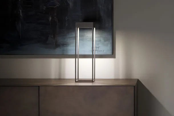 Rechargeable LED Table Lamp Chia in Metal by Ronda Design