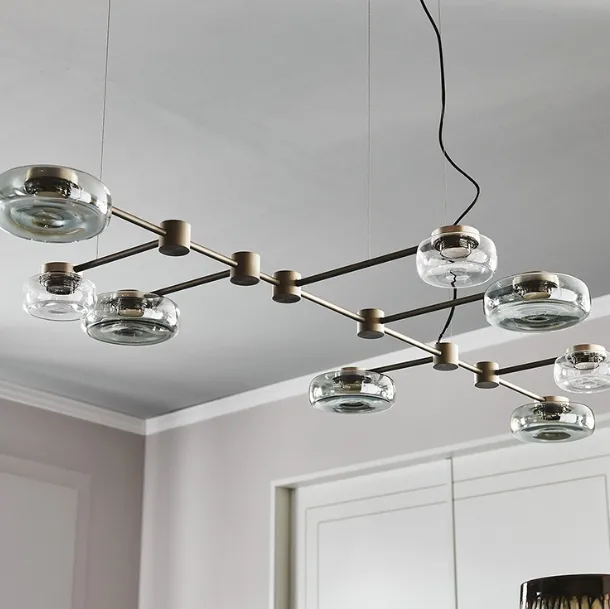 Metal and glass pendant light Circuit by Cattelan Italia