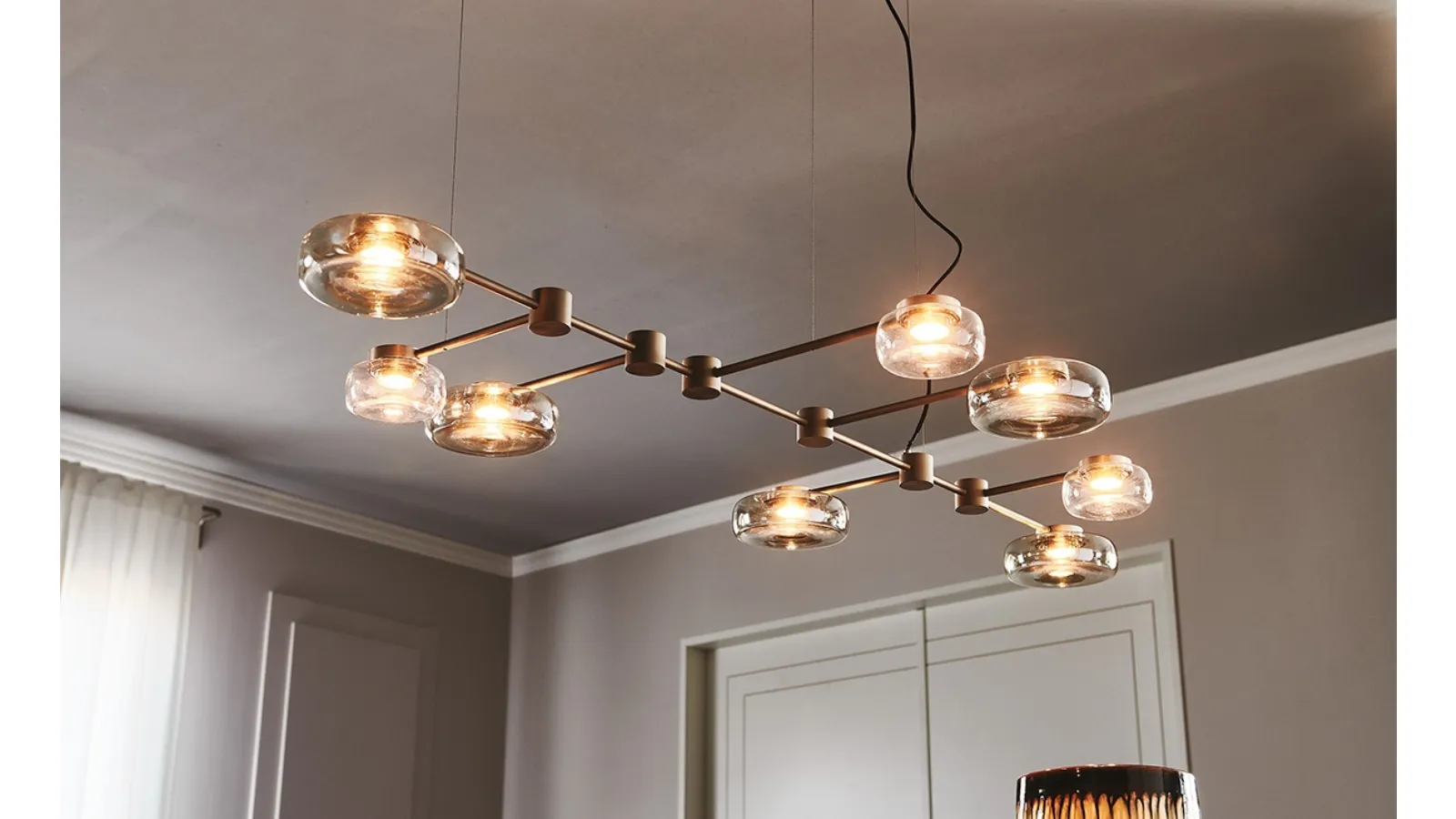 Metal and glass pendant light Circuit by Cattelan Italia
