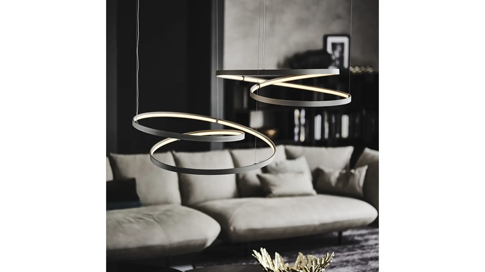 Heaven pendant lamp in steel and LED light by Cattelan Italia