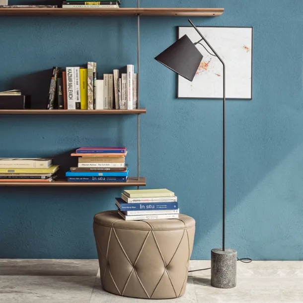 Metal floor lamp with concrete base Karibù by Cattelan Italia