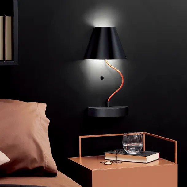 Freestanding magnetic wall lamp Lapilla in metal by Ronda Design
