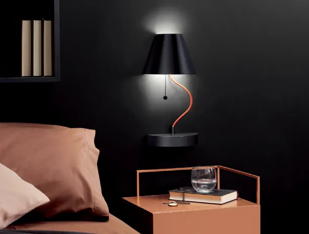Freestanding magnetic wall lamp Lapilla in metal by Ronda Design