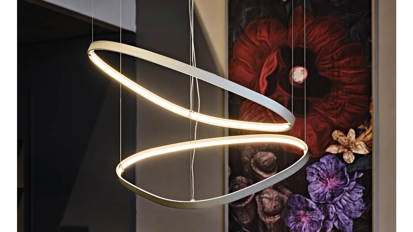 Magellano pendant lamp in titanium-painted steel by Cattelan Italia