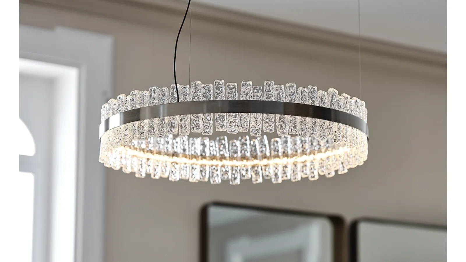 Phoenix glass pendant lamp by Cattelan Italia