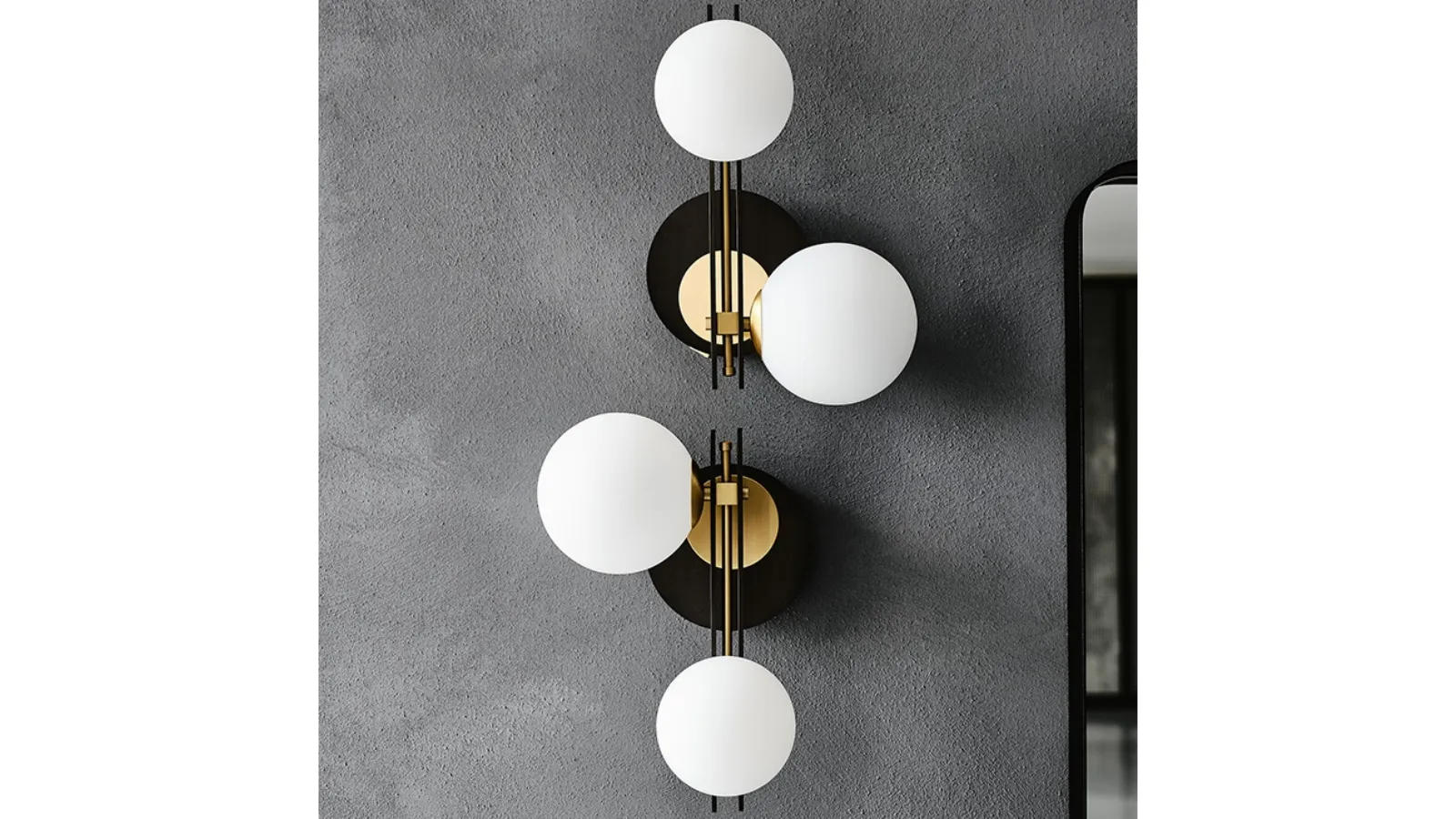 Planeta wall lamp in glass and metal by Cattelan Italia