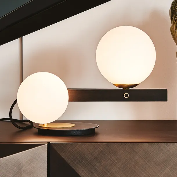 Planeta glass and metal table lamp by Cattelan Italia