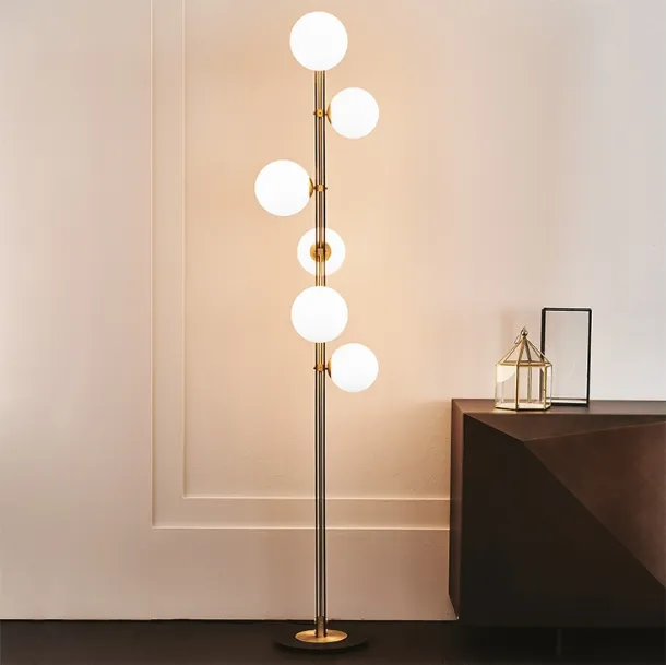 Planeta floor lamp in metal and glass by Cattelan Italia