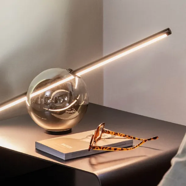 Rugiada Table Lamp with Glass Spherical Base by Natevo