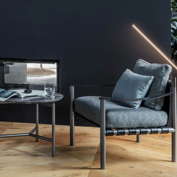 Rugiada floor lamp with solid wood spherical base by Natevo