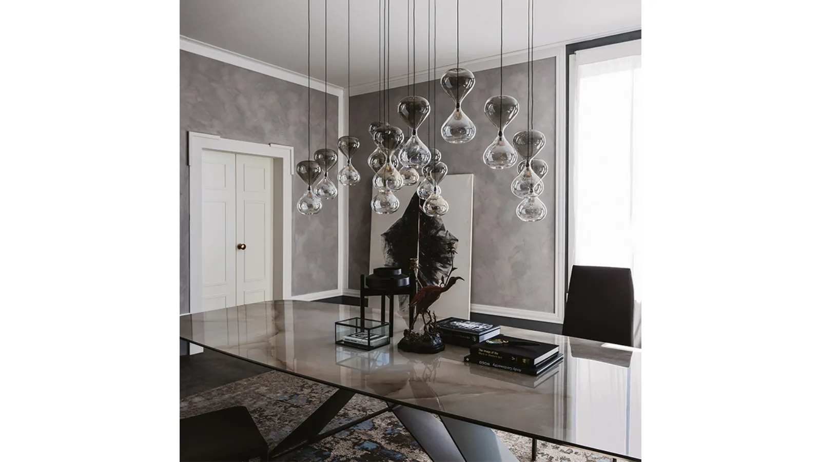 Sablier crystal pendant lamp by Cattelan Italia