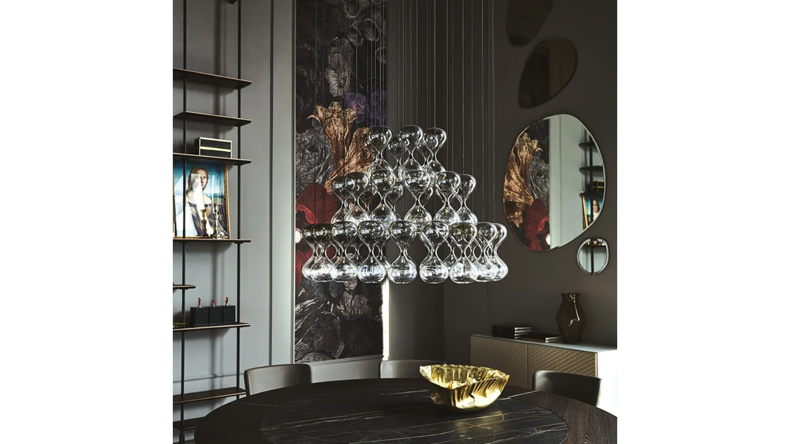 Sablier crystal pendant light by Cattelan Italia