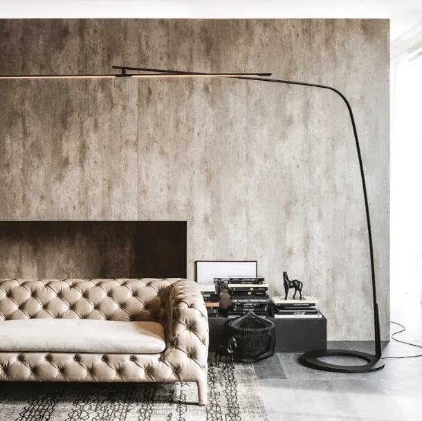 Floor lamp in painted steel with Stealth LED light by Cattelan Italia