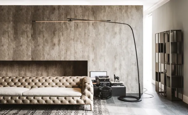 Floor lamp in painted steel with Stealth LED light by Cattelan Italia