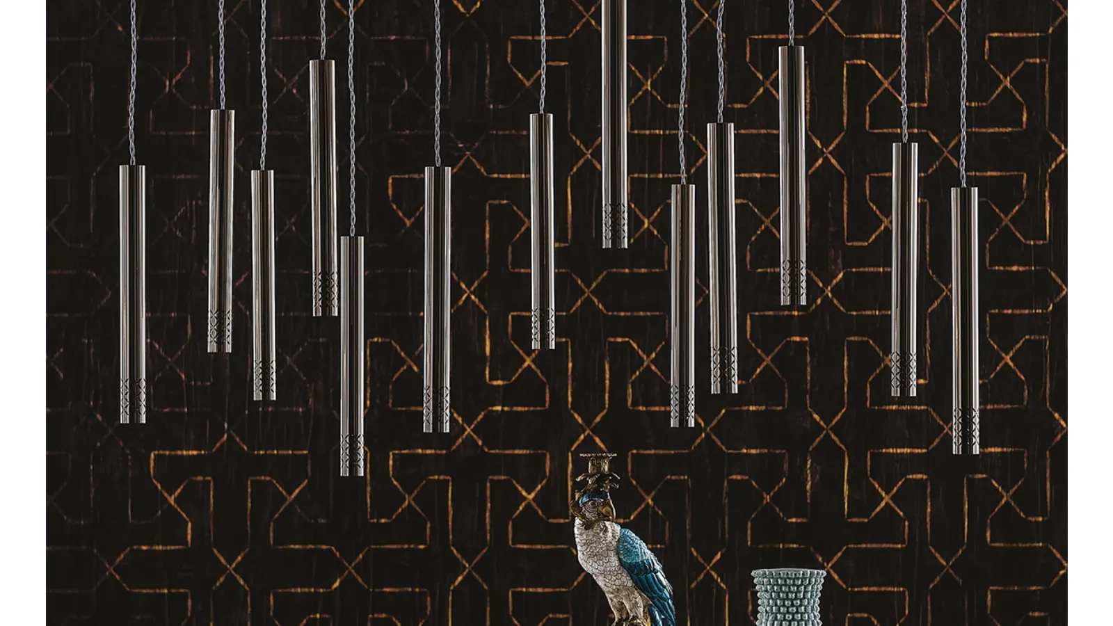 Stilo pendant lamp in steel by Cattelan Italia
