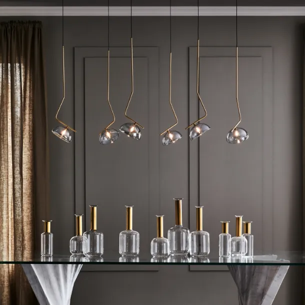 Sunset metal and glass pendant lamp by Cattelan Italia