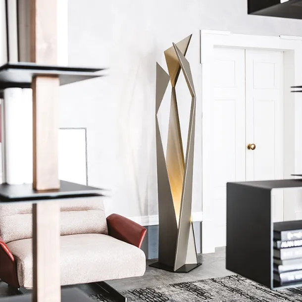 Thriller floor lamp in steel by Cattelan Italia