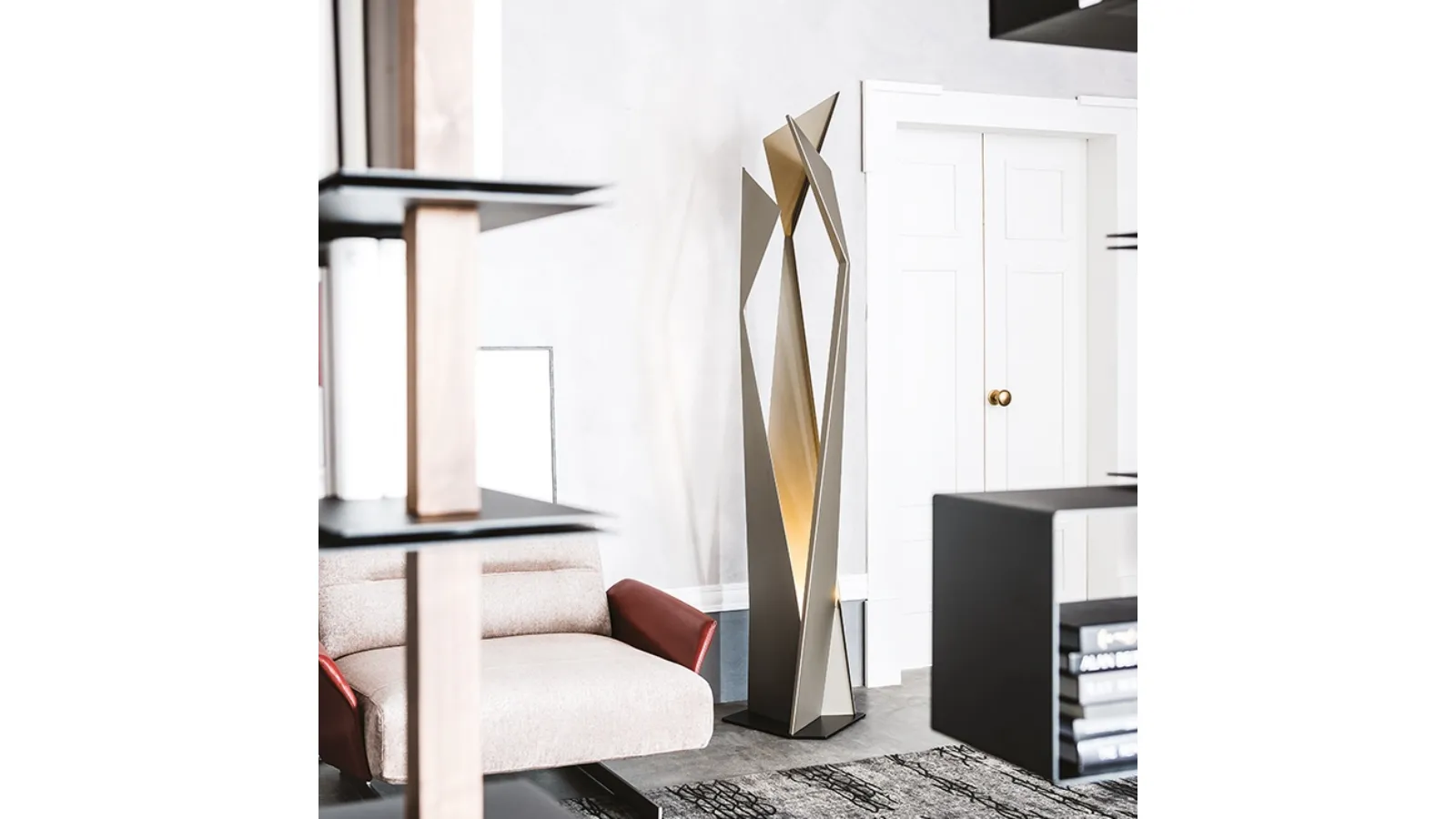 Thriller floor lamp in steel by Cattelan Italia