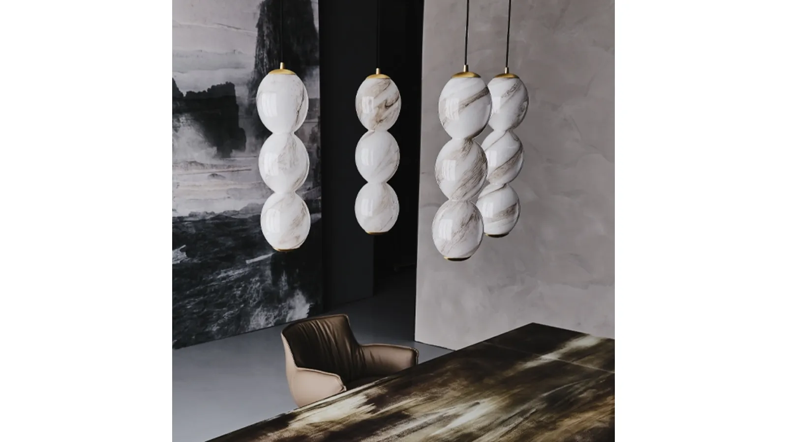 Zanziball glass pendant lamp by Cattelan Italia