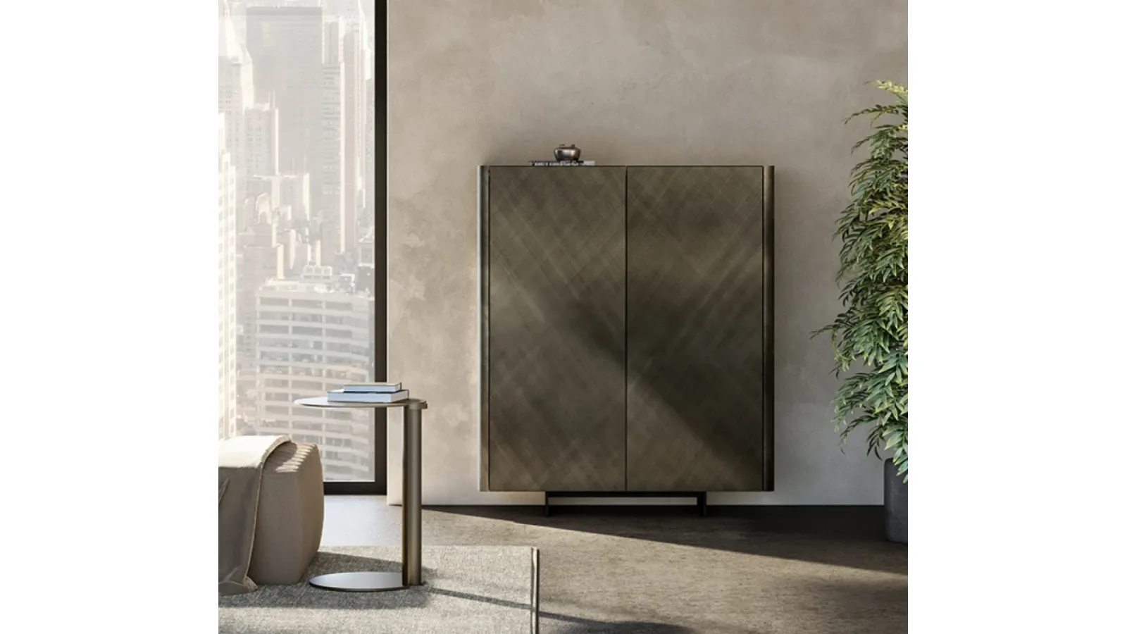 Vertical Madia Alma in brushed lacquer by Eforma