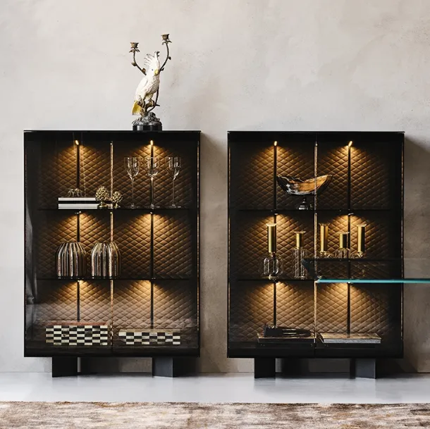 Madia in crystal with quilted faux leather inner backrest, Boutique Alta by Cattelan Italia