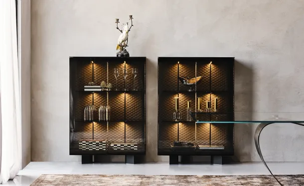 Madia in crystal with quilted faux leather inner backrest, Boutique Alta by Cattelan Italia