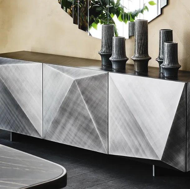Kayak Madia in lacquered wood Brushed Grey by Cattelan Italia