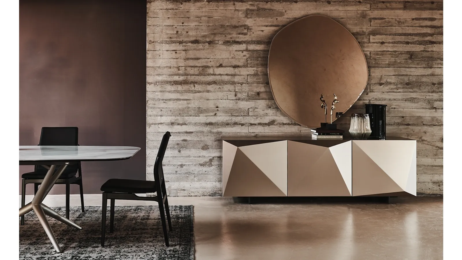 Kayak Madia in lacquered wood by Cattelan Italia