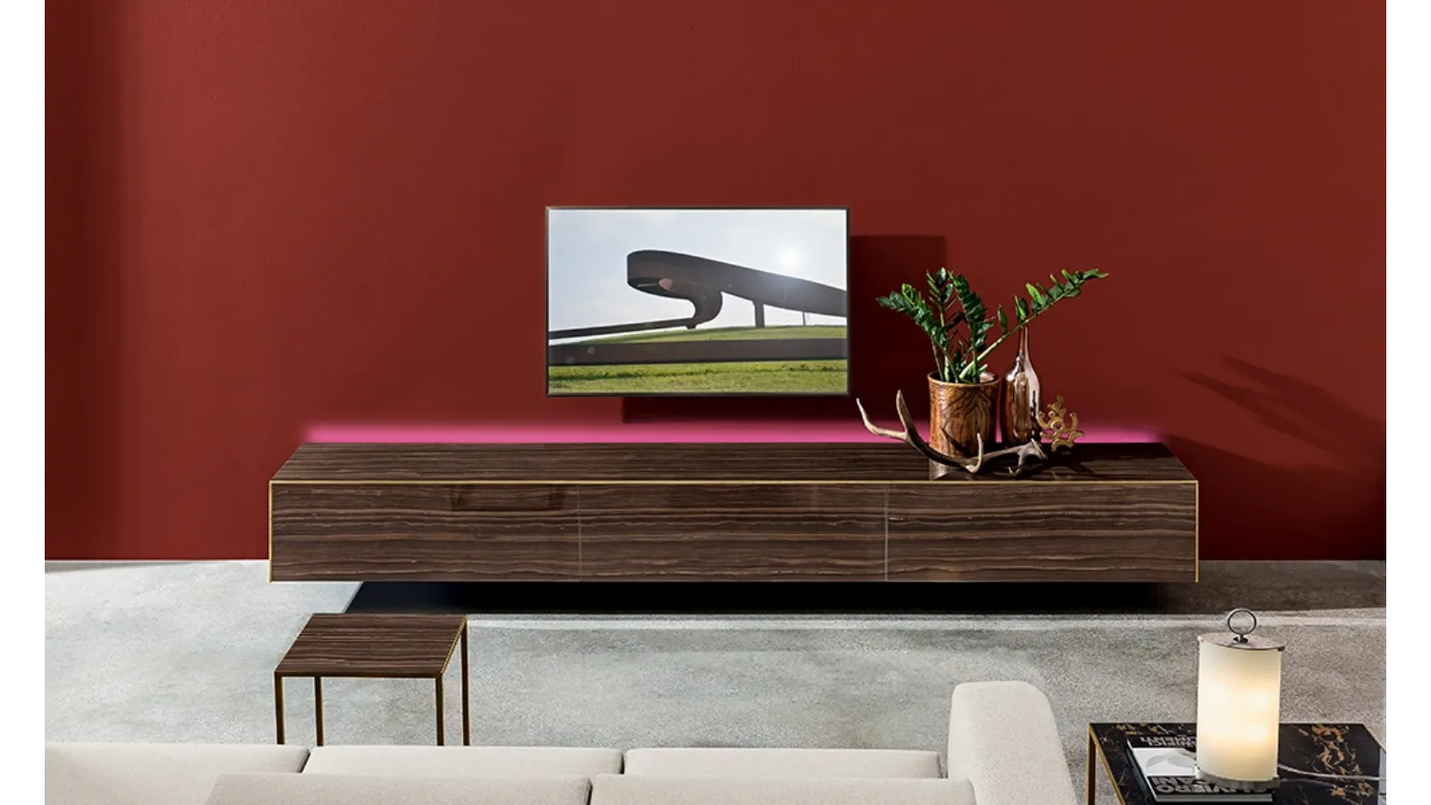 Suspended wooden Magda sideboard by Sovet