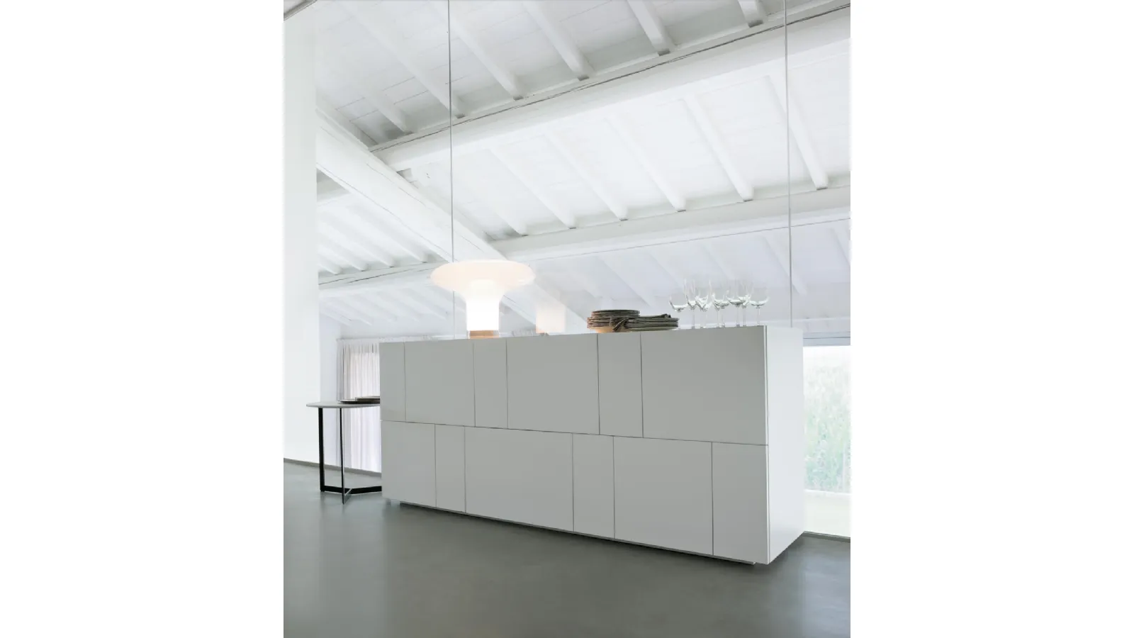 Lema Ortelia matte lacquered sideboard