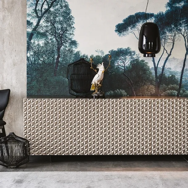 Royalton wooden sideboard with lacquered polyurethane doors by Cattelan Italia