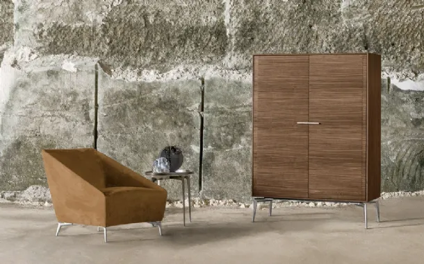 Tall Madia Shake in Alivar inlaid Walnut finish
