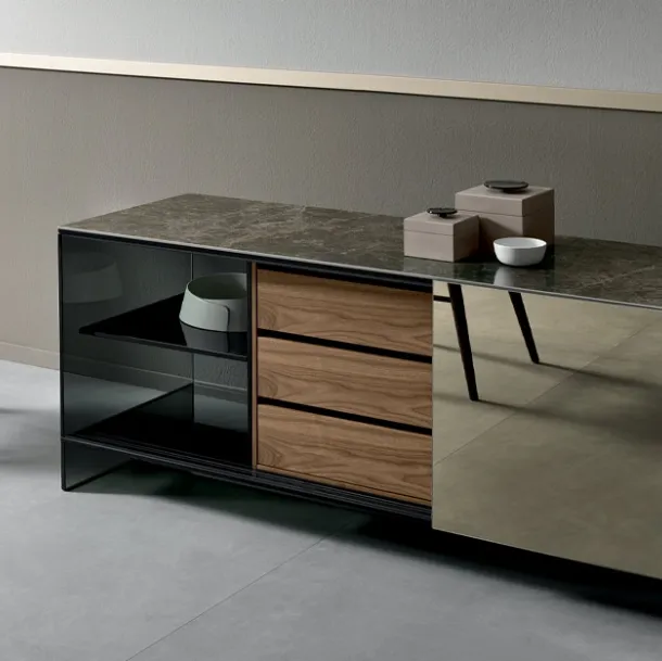 Shoji Glass Cabinet by Tonelli