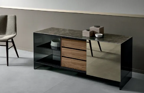 Shoji Glass Cabinet by Tonelli