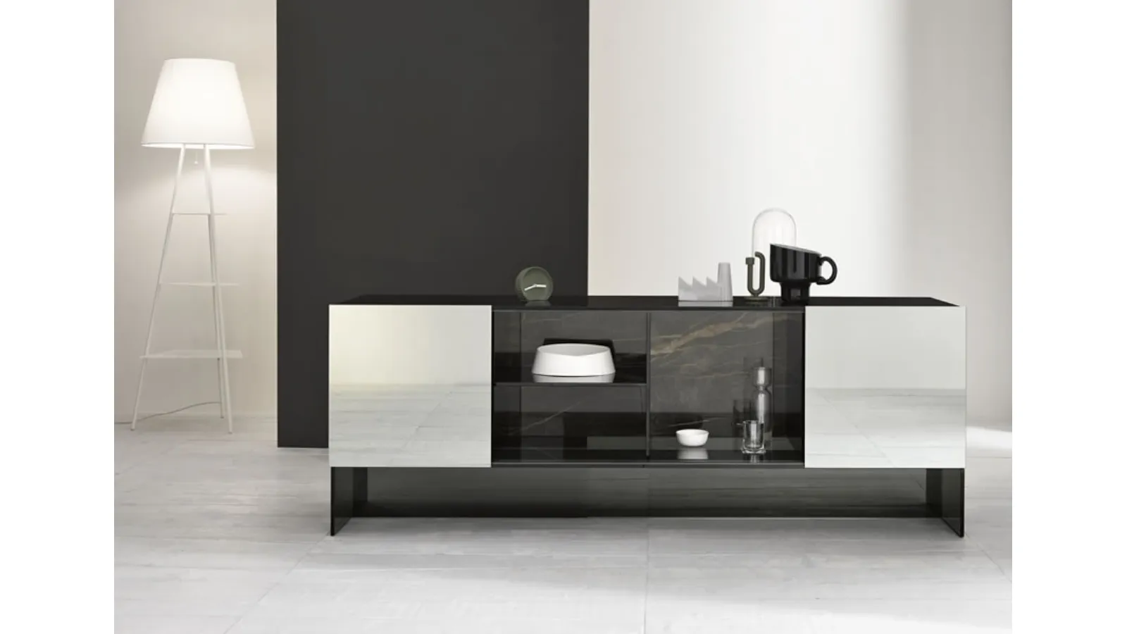 Shoji Glass Cabinet by Tonelli