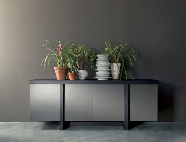 Madia T Line in slate lacquer and lava elm by Fimar