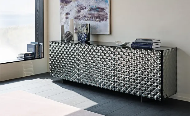 Madia Vivaldi in mirrored glass by Cattelan Italia