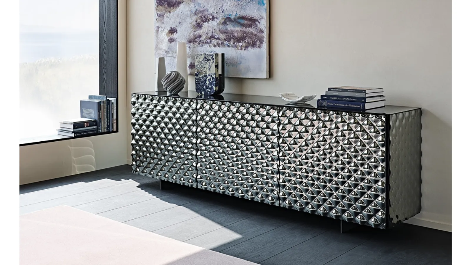Madia Vivaldi in mirrored glass by Cattelan Italia