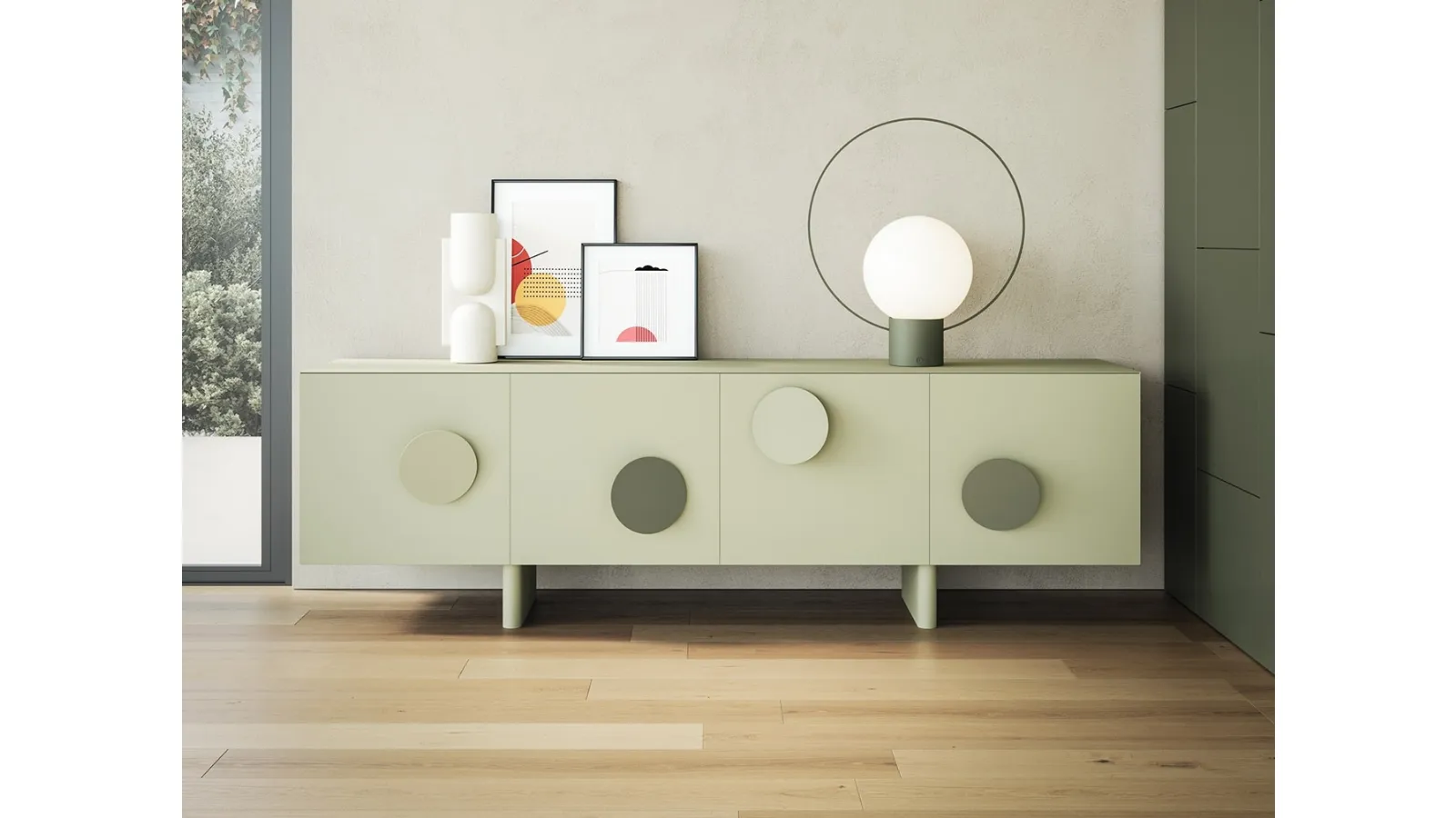Zea Metal Painted Sideboard by Ronda Design