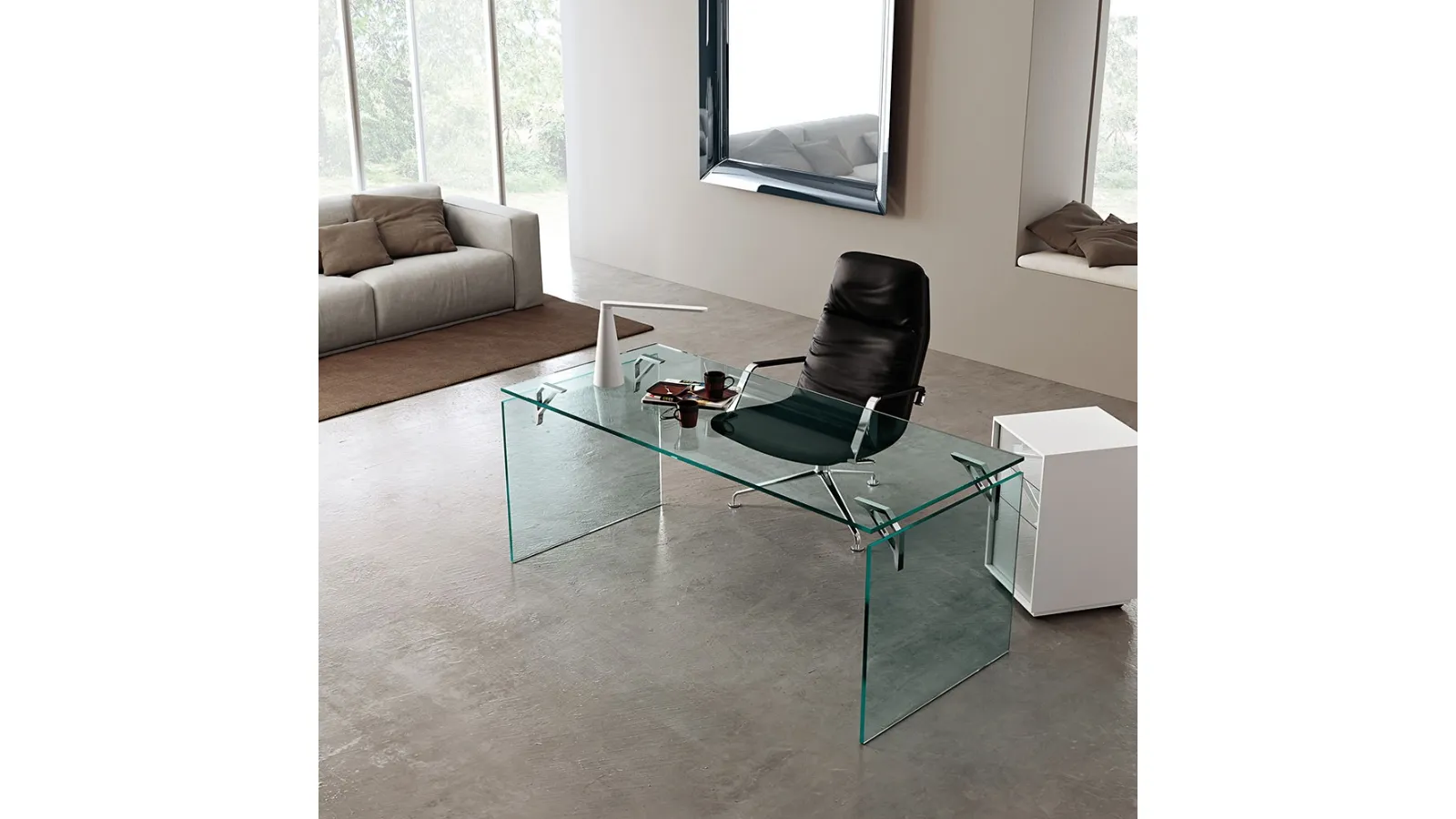 Bright Office Desk by Fiam