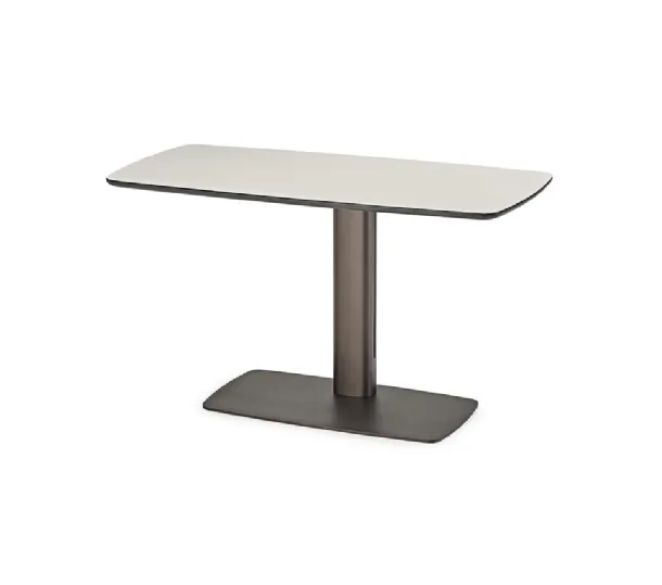Run Leather Operational Desk in Leather and Metal by Cattelan Italia