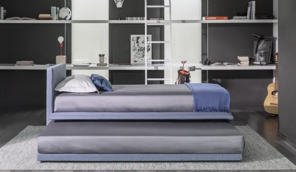 Single bed with pull-out bed Biss by Flou
