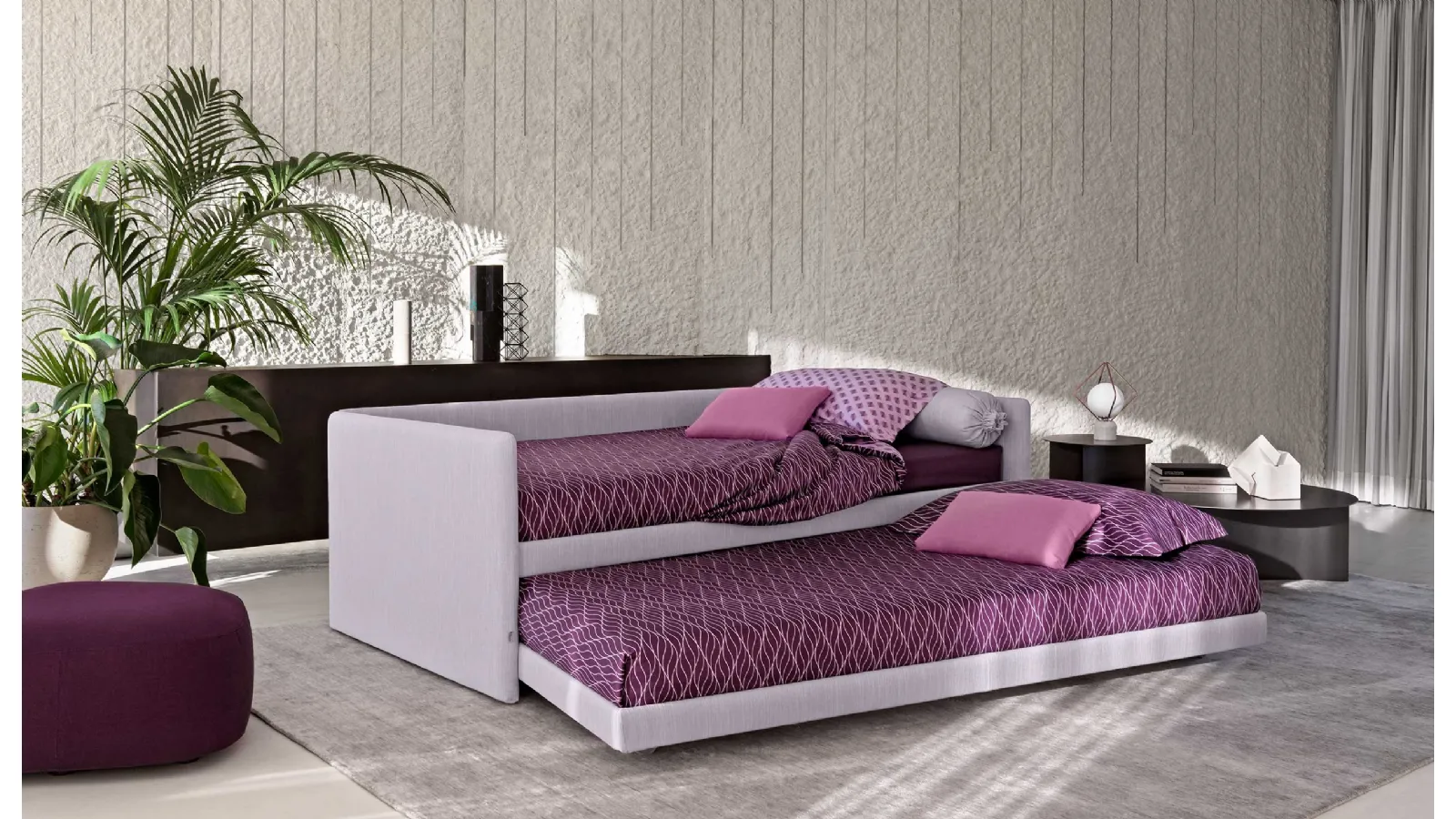 Duetto Single Bed with Pull-Out Bed by Flou