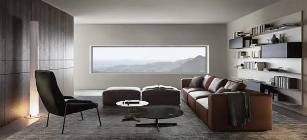 Giellesse Austin leather linear sofa