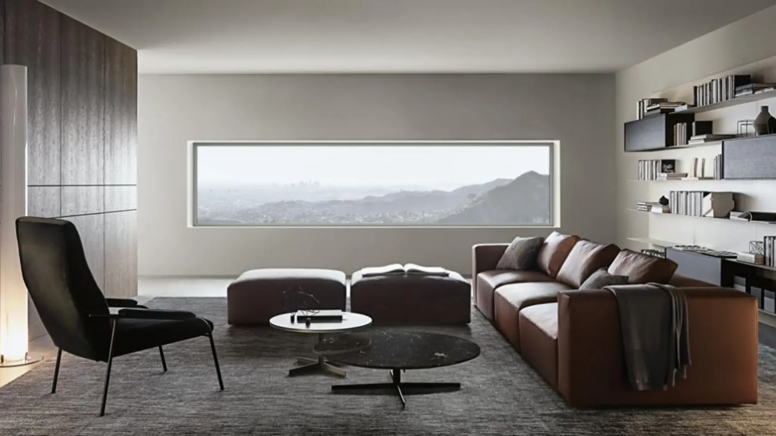 Giellesse Austin leather linear sofa